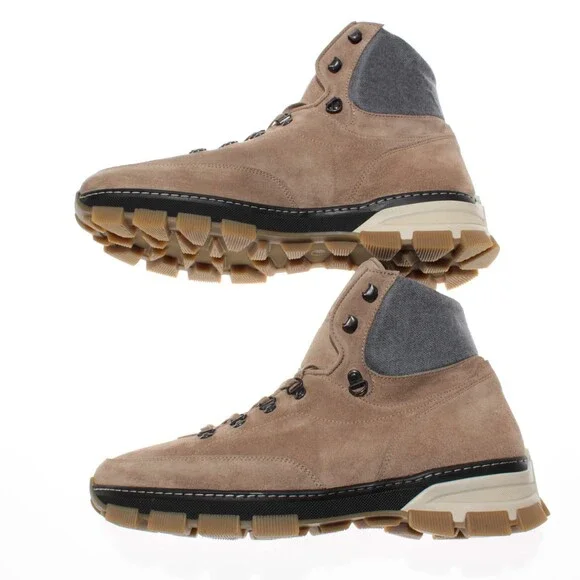 Di Bianco NWB Livigno Suede Hiking Boots Size 43.5 US 10.5 Fontanella Oslo Brown